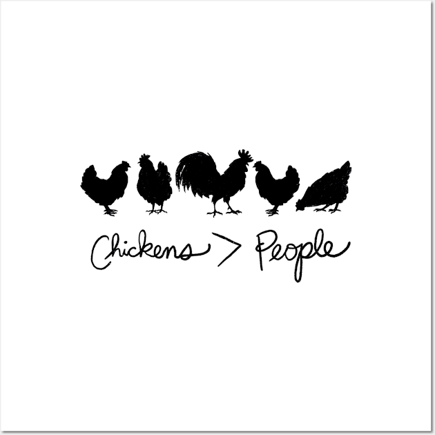 Chickens > People Wall Art by IllustratedActivist